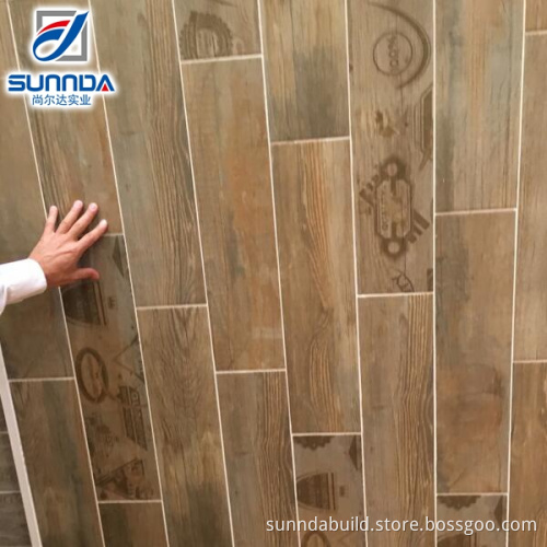 Foshan factory direct selling 3d wood ceramic decorative tiles 150x800mm